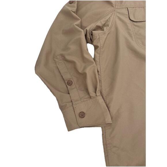 Duluth Trading Shirt Mens 3XL Khaki Action Cool Plus Vented Hiking Fishing - Picture 5 of 8